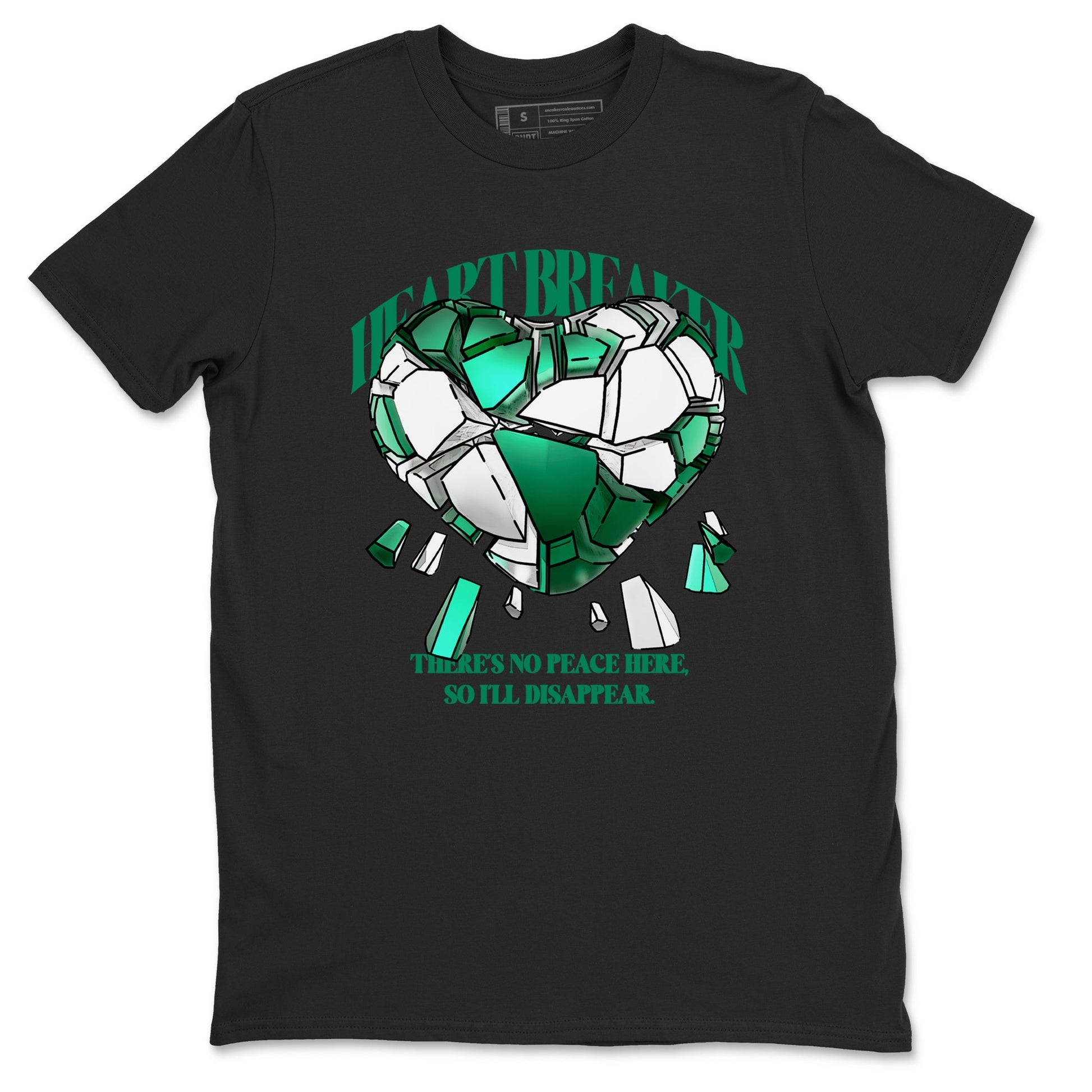 4s Oxidized Green shirts to match jordans Heart Breaker sneaker match tees Air Jordan 4 Oxidized Green SNRT Sneaker Tees streetwear brand Black 2 unisex cotton tee