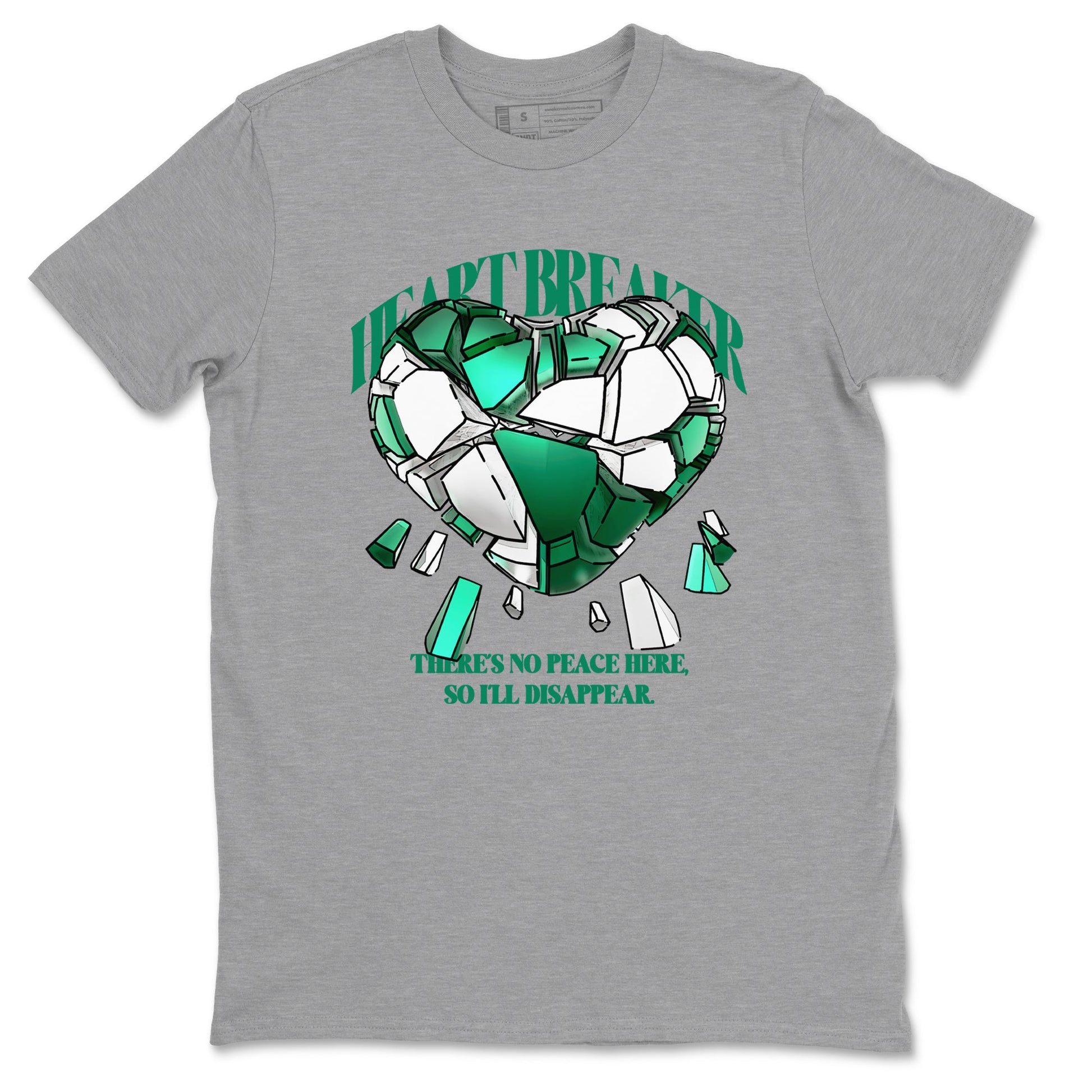 4s Oxidized Green shirts to match jordans Heart Breaker sneaker match tees Air Jordan 4 Oxidized Green SNRT Sneaker Tees streetwear brand Heather Grey 2 unisex cotton tee