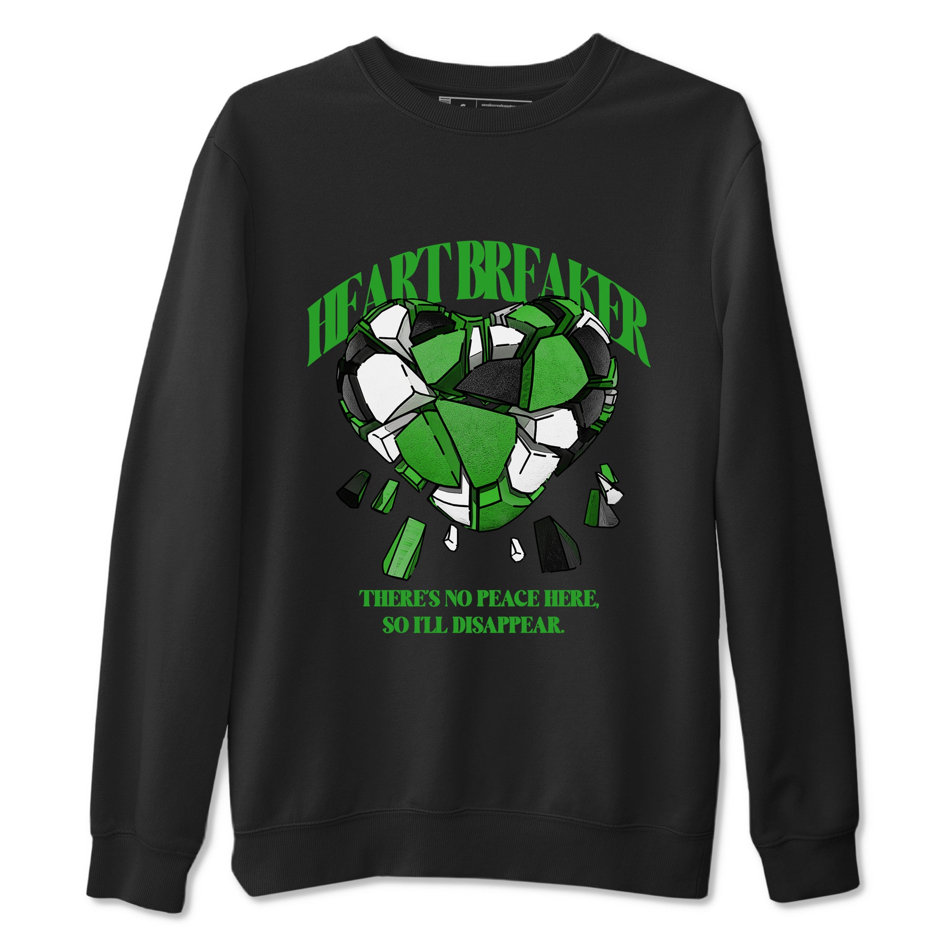 Air Jordan 5 Lucky Green shirt to match jordans Heart Breaker sneaker tees AJ5 Lucky Green SNRT Sneaker Release Tees unisex cotton Black 1 crew neck shirt