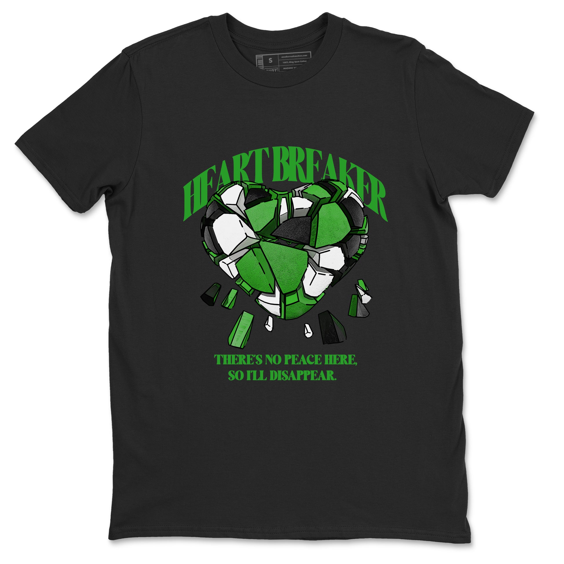 Air Jordan 5 Lucky Green shirt to match jordans Heart Breaker sneaker tees AJ5 Lucky Green SNRT Sneaker Release Tees unisex cotton Black 1 crew neck shirt