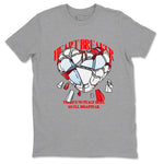 6s Fire Red shirts to match jordans Heart Breaker best t shirts to wear with jordans Air Jordan 6 Fire Red match shoes to clothes SNRT Sneaker Tees unisex cotton Heather Grey 2 shirts