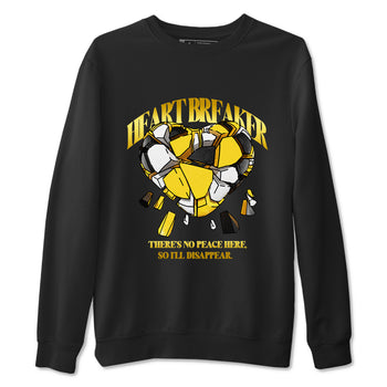 Air Jordan 6 Yellow Ochre shirt to match jordans Heart Breaker sneaker tees AJ6 Yellow Ochre SNRT Sneaker Release Tees unisex cotton Black 1 crew neck shirt