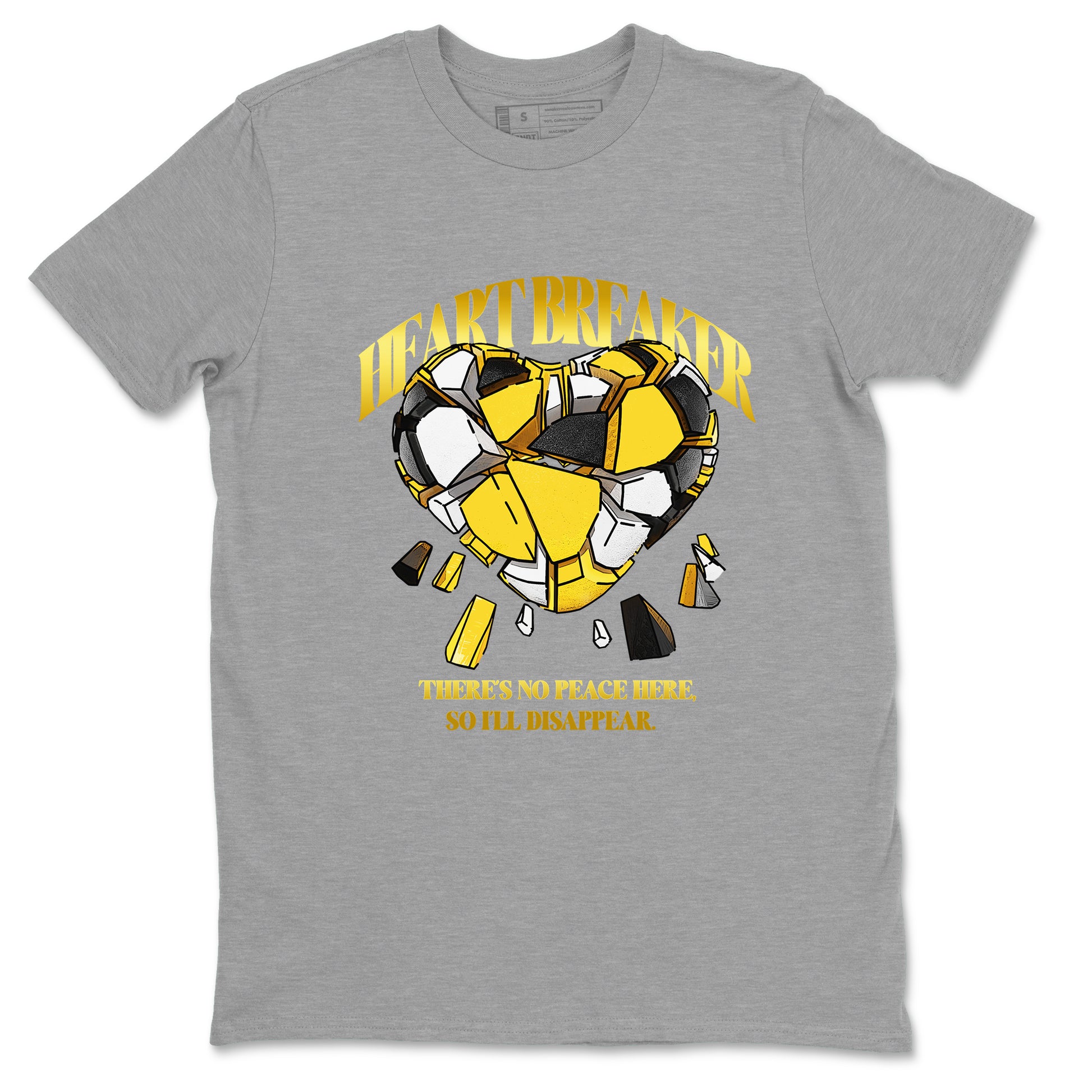 Air Jordan 6 Yellow Ochre shirt to match jordans Heart Breaker sneaker tees AJ6 Yellow Ochre SNRT Sneaker Release Tees unisex cotton Heather Grey 1 crew neck shirt