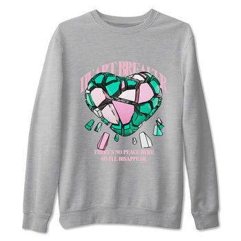 Dunk Low Medium Soft Pink Malachite shirt to match jordans Heart Breaker sneaker tees Dunk Medium Soft Pink Malachite SNRT Sneaker Release Tees unisex cotton Heather Grey 2 crew neck shirt