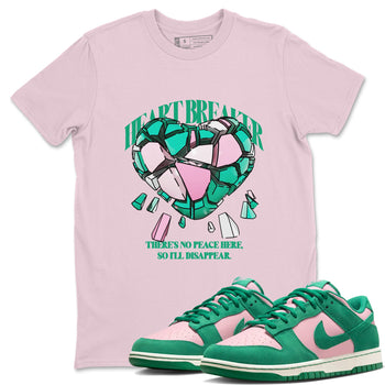 Dunk Low Medium Soft Pink Malachite shirt to match jordans Heart Breaker sneaker tees Dunk Medium Soft Pink Malachite SNRT Sneaker Release Tees unisex cotton Pink 1 crew neck shirt