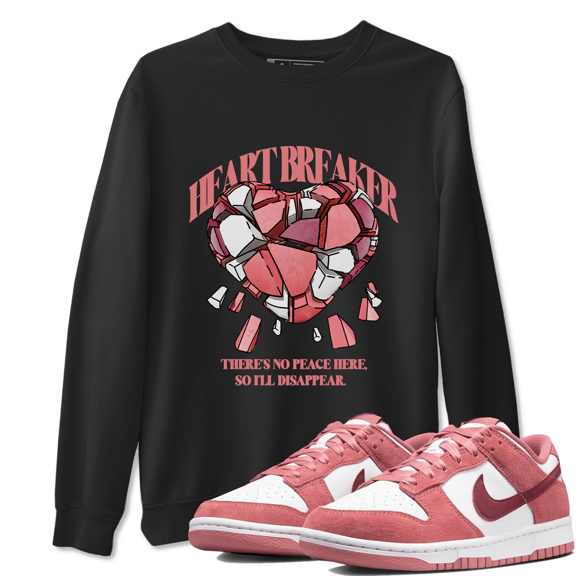 Dunk Valentines Day 2024 shirt to match jordans Heart Breaker sneaker tees Valentines Day 2024 SNRT Sneaker Release Tees unisex cotton Black 1 crew neck shirt