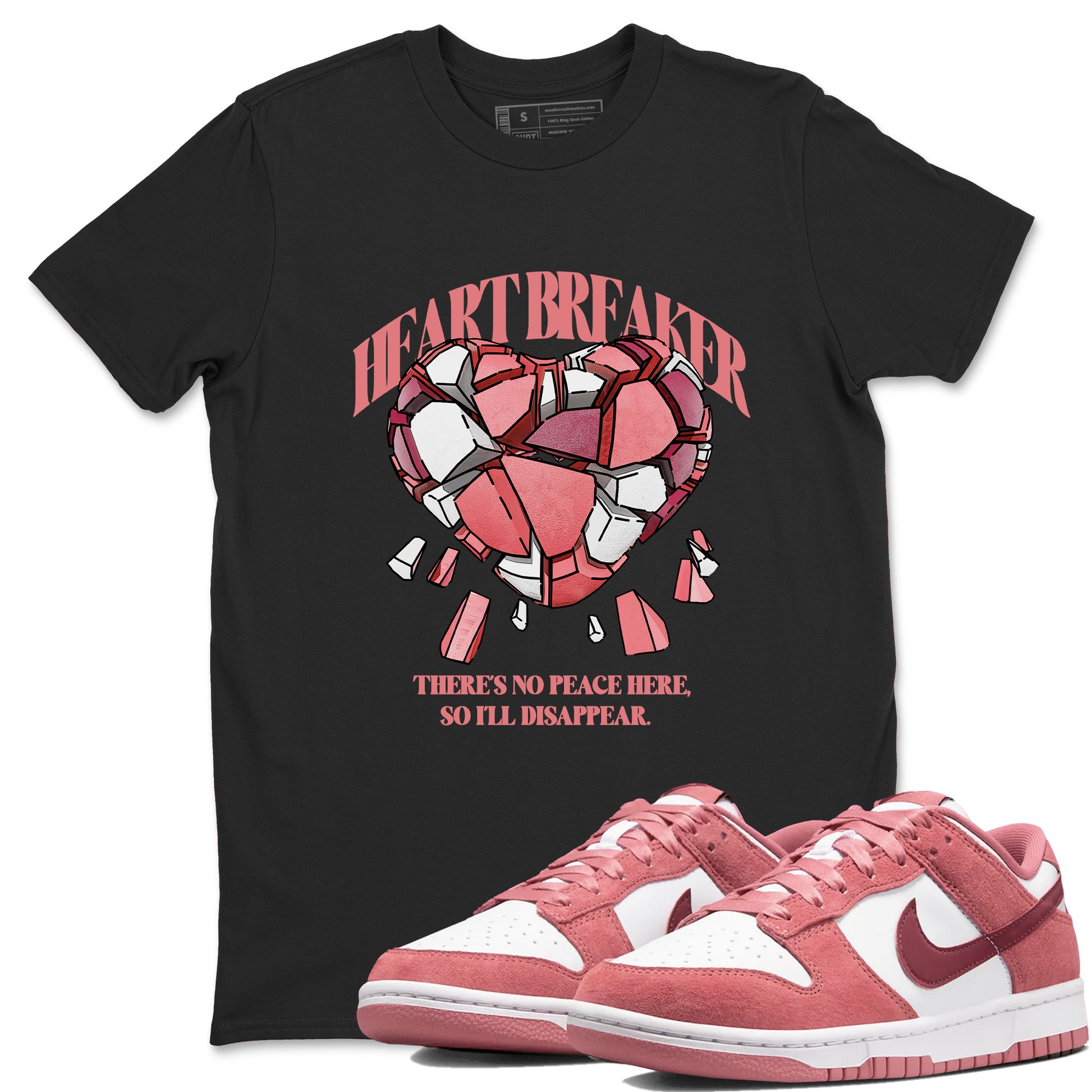 Dunk Valentines Day 2024 shirt to match jordans Heart Breaker sneaker tees Valentines Day 2024 SNRT Sneaker Release Tees unisex cotton Black 2 crew neck shirt