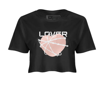 11s Legend Pink shirts to match jordans Heart Lover sneaker match tees Air Jordan 11 Legend Pink SNRT Sneaker Tees streetwear brand Black 2 crop tee