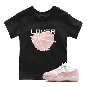 11s Legend Pink shirts to match jordans Heart Lover sneaker match tees Air Jordan 11 Legend Pink SNRT Sneaker Tees streetwear brand Baby and Youth Black 1 cotton tee