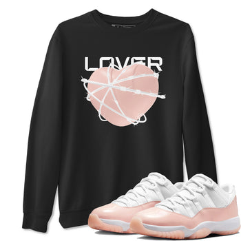 11s Legend Pink shirts to match jordans Heart Lover sneaker match tees Air Jordan 11 Legend Pink SNRT Sneaker Tees streetwear brand Black 1 unisex cotton tee