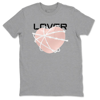 11s Legend Pink shirts to match jordans Heart Lover sneaker match tees Air Jordan 11 Legend Pink SNRT Sneaker Tees streetwear brand Heather Grey 2 unisex cotton tee