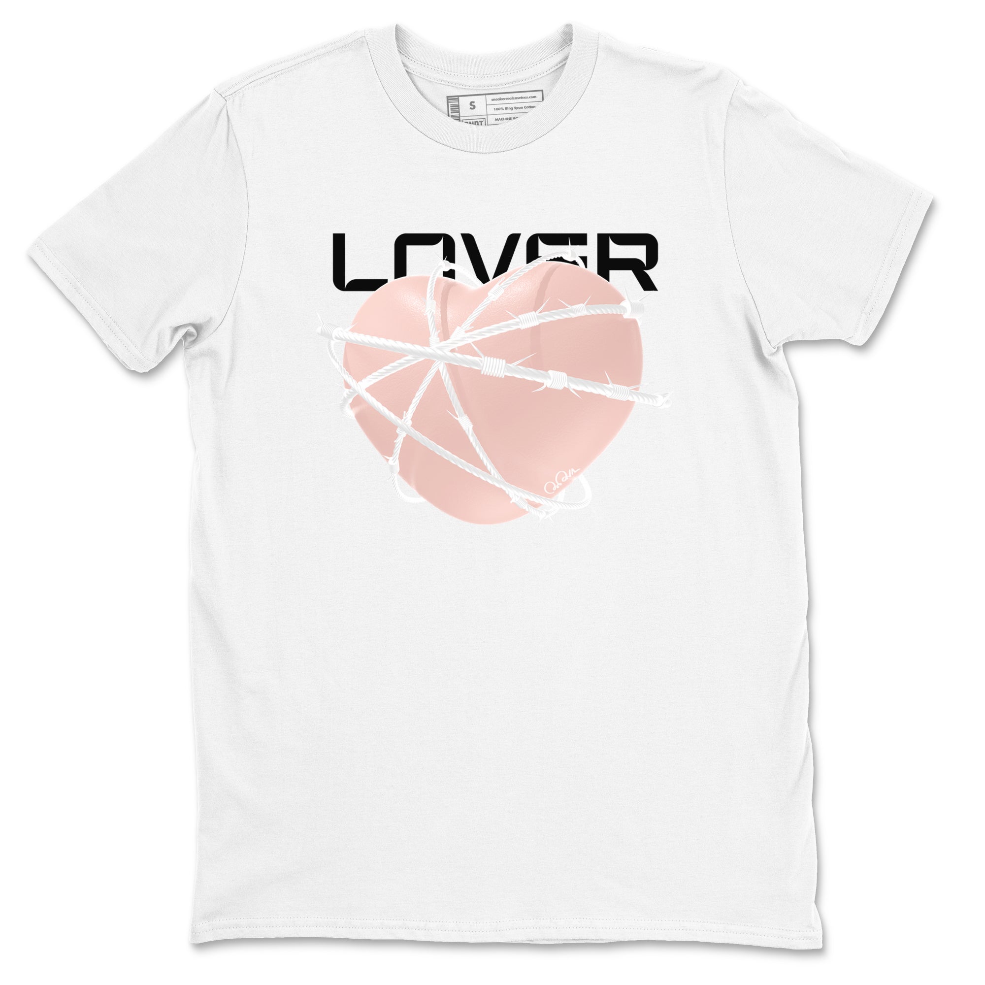 11s Legend Pink shirts to match jordans Heart Lover sneaker match tees Air Jordan 11 Legend Pink SNRT Sneaker Tees streetwear brand White 2 unisex cotton tee