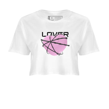 4s Retro Orchid shirts to match jordans Heart Lover sneaker match tees Air Jordan 4 WMNS Orchid match shoes to clothes SNRT Sneaker Tees unisex cotton White 2 crop tee