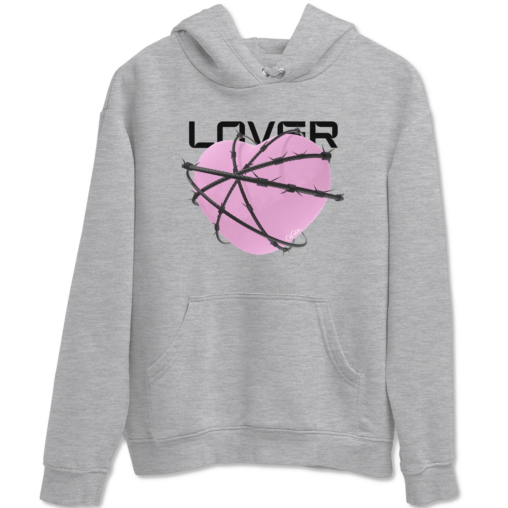 4s Retro Orchid shirts to match jordans Heart Lover sneaker match tees Air Jordan 4 WMNS Orchid match shoes to clothes SNRT Sneaker Tees unisex cotton Heather Grey 2 shirts