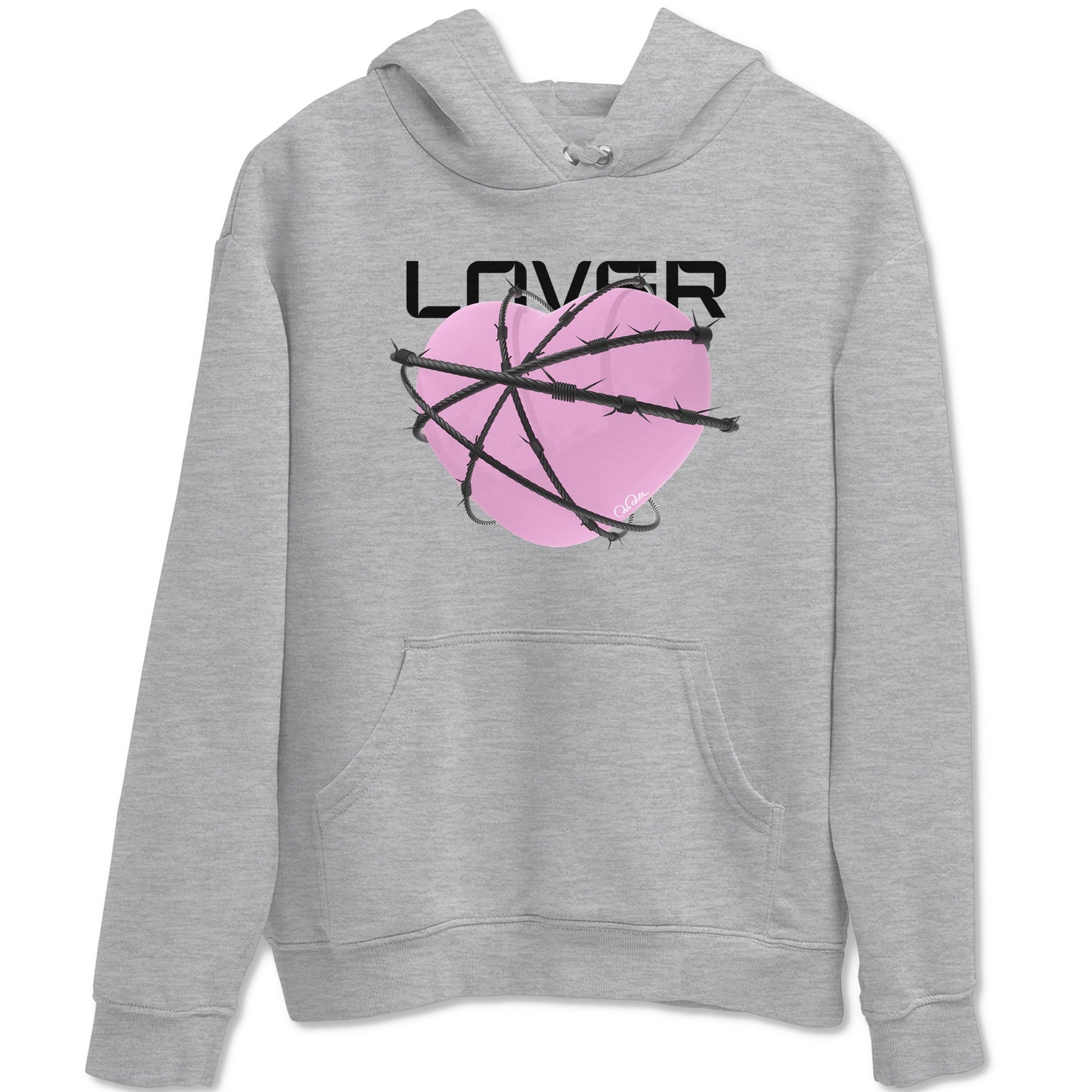 4s Retro Orchid shirts to match jordans Heart Lover sneaker match tees Air Jordan 4 WMNS Orchid match shoes to clothes SNRT Sneaker Tees unisex cotton Heather Grey 2 shirts