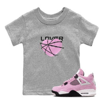 4s Retro Orchid shirts to match jordans Heart Lover sneaker match tees Air Jordan 4 WMNS Orchid match shoes to clothes SNRT Sneaker Tees Youth Baby Heather Grey 1 tee