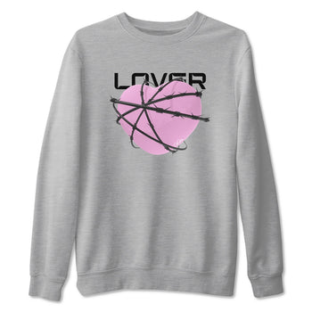 4s Retro Orchid shirts to match jordans Heart Lover sneaker match tees Air Jordan 4 WMNS Orchid match shoes to clothes SNRT Sneaker Tees unisex cotton Heather Grey 2 shirts