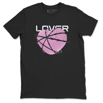 4s Retro Orchid shirts to match jordans Heart Lover sneaker match tees Air Jordan 4 WMNS Orchid match shoes to clothes SNRT Sneaker Tees unisex cotton Black 2 shirts