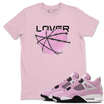 4s Retro Orchid shirts to match jordans Heart Lover sneaker match tees Air Jordan 4 WMNS Orchid match shoes to clothes SNRT Sneaker Tees unisex cotton Pink 1 shirts