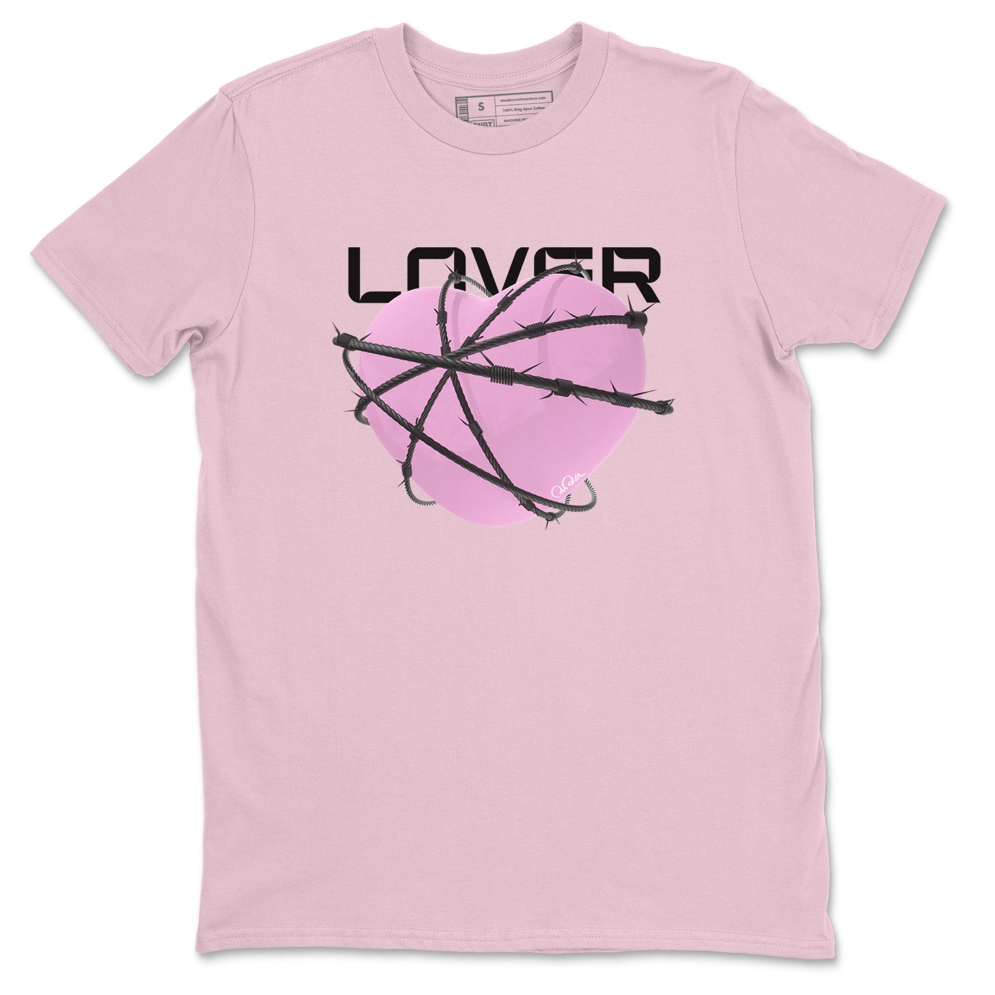 4s Retro Orchid shirts to match jordans Heart Lover sneaker match tees Air Jordan 4 WMNS Orchid match shoes to clothes SNRT Sneaker Tees unisex cotton Pink 2 shirts