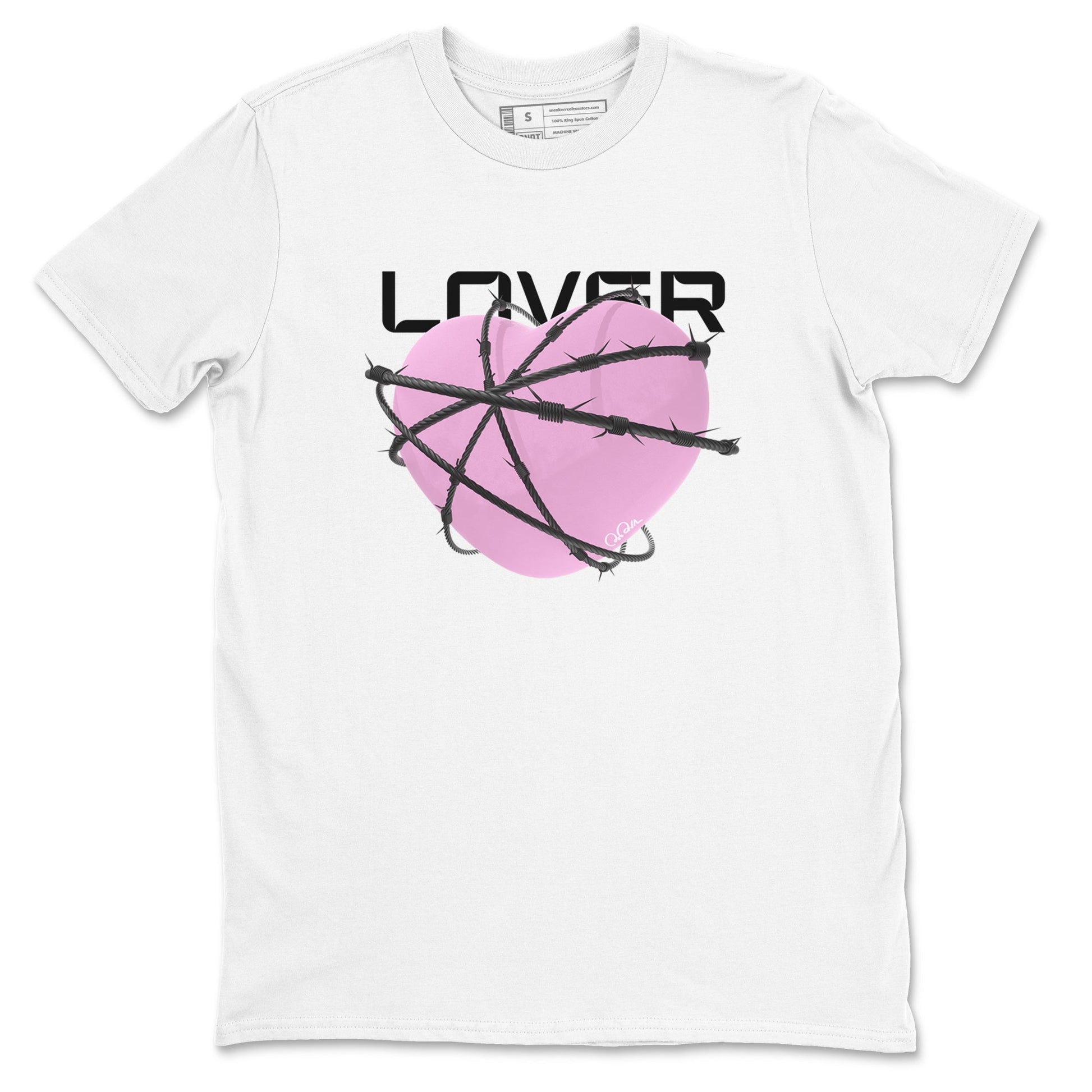 4s Retro Orchid shirts to match jordans Heart Lover sneaker match tees Air Jordan 4 WMNS Orchid match shoes to clothes SNRT Sneaker Tees unisex cotton White 2 shirts