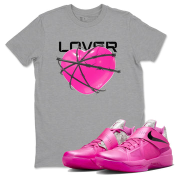KD 4 Aunt Pearl shirts to match jordans Heart Lover graphic tees KD 4 Aunt Pearl t shirts to match sneakers SNRT Sneaker Tees unisex cotton Heather Grey 1 shirts