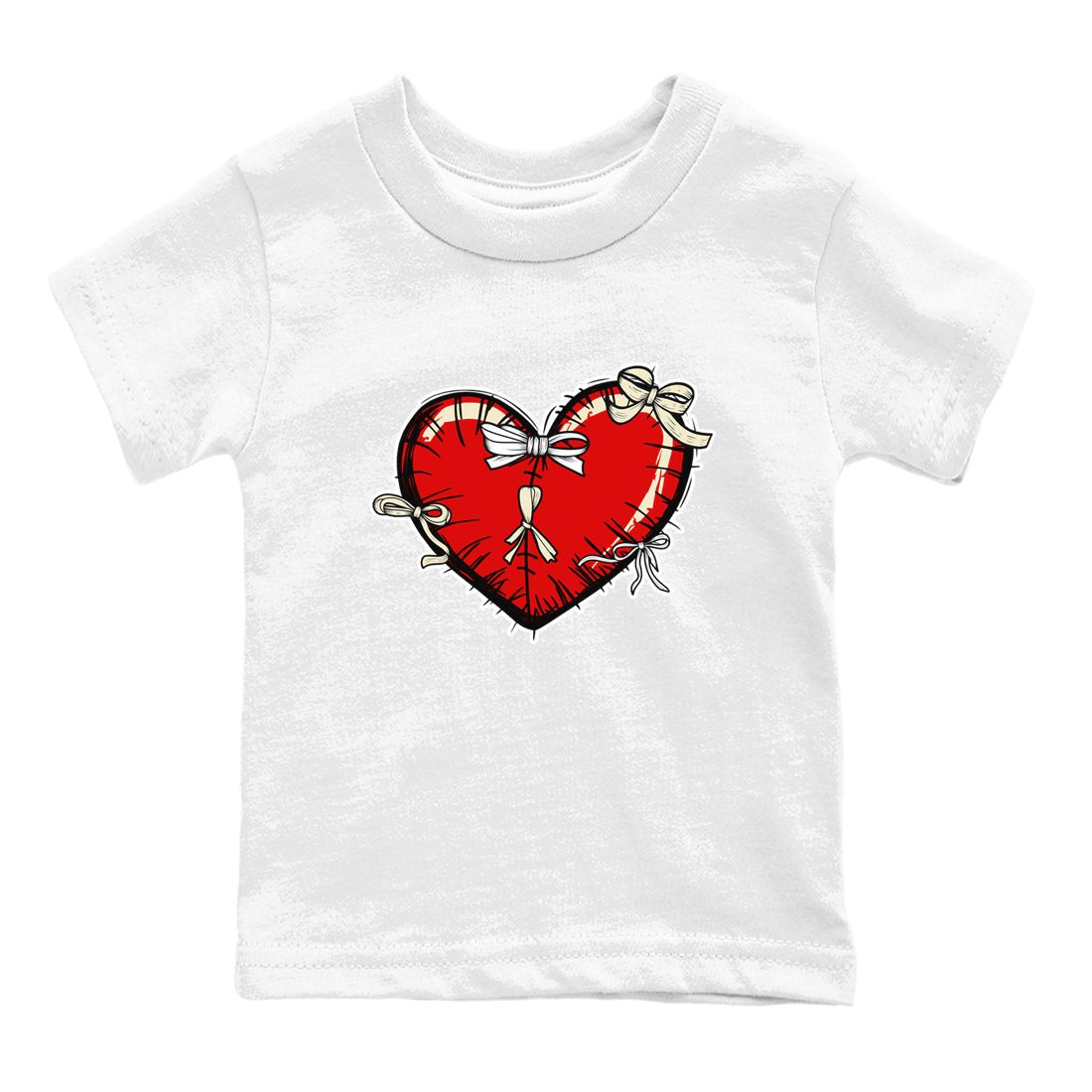 1s Black Toe Reimagined shirts to match jordans Heart with Ribbons sneaker match tees AJ1 High OG Black Toe Reimagined match shoes to clothes SNRT Sneaker Tees Youth Baby White 2 tee