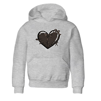 AJ1 Travis Scott Velvet Brown and Dark Mocha shirts to match jordans Heart with Ribbons sneaker match tees 1s Travis Scott Velvet Brown match shoes to clothes SNRT Sneaker Tees Youth Baby Heather Grey 2 tee