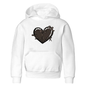 AJ1 Travis Scott Velvet Brown and Dark Mocha shirts to match jordans Heart with Ribbons sneaker match tees 1s Travis Scott Velvet Brown match shoes to clothes SNRT Sneaker Tees Youth Baby White 2 tee