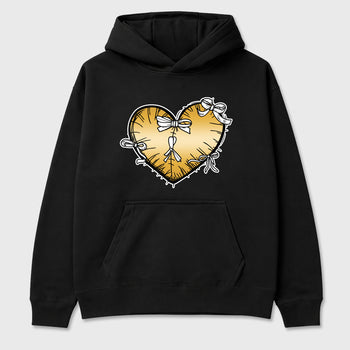 Sneaker match tees – Sneaker Tees To Match Air Jordan 11 Mother's Day Shoes – Heart With Ribbons Tee Black 2