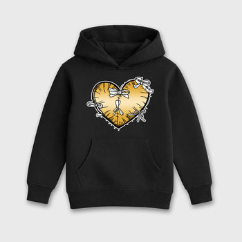 Sneaker match tees – Sneaker Tees To Match Air Jordan 11 Mother's Day Shoes – Heart With Ribbons Kids T-Shirt Black 2