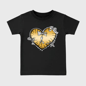 Sneaker match tees – Sneaker Tees To Match Air Jordan 11 Mother's Day Shoes – Heart With Ribbons Kids T-Shirt Black 2