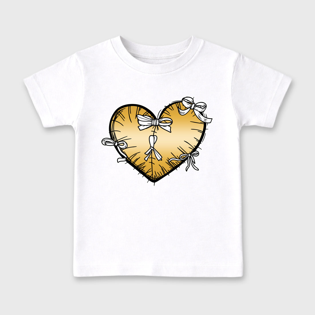 Sneaker match tees – Sneaker Tees To Match Air Jordan 11 Mother's Day Shoes – Heart With Ribbons Kids T-Shirt White 2