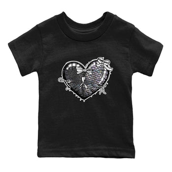 11s Year Of The Snake shirts to match jordans  Heart With Ribbons shirts to match jordans Air Jordan 11 Retro Low Year Of The Snake match shoes to clothes SNRT Sneaker Tees Youth Baby Black 2 tee