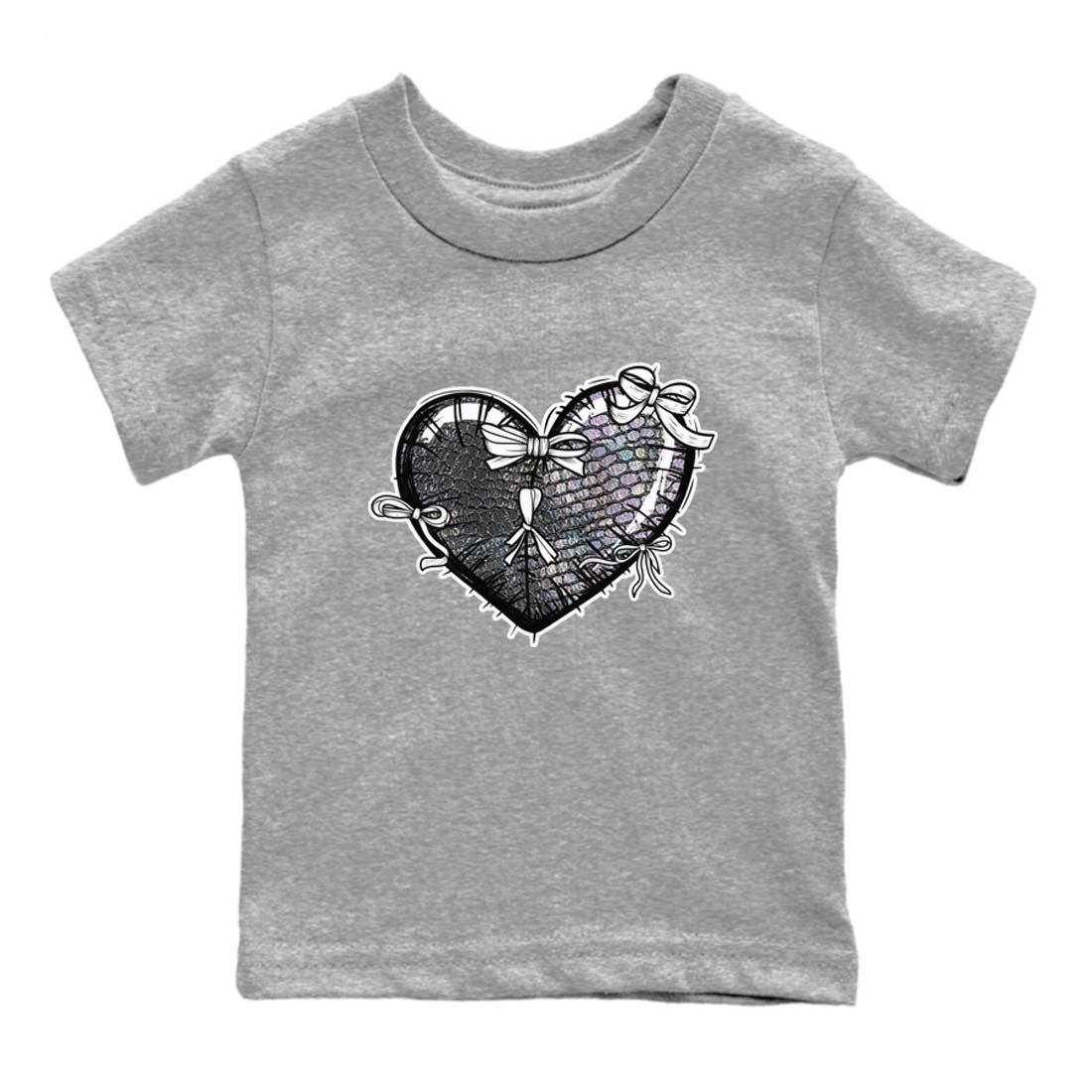 11s Year Of The Snake shirts to match jordans  Heart With Ribbons shirts to match jordans Air Jordan 11 Retro Low Year Of The Snake match shoes to clothes SNRT Sneaker Tees Youth Baby Heather Grey 2 tee