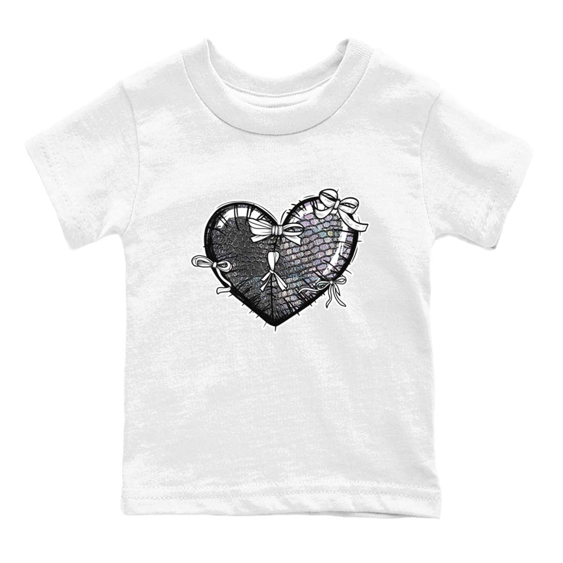11s Year Of The Snake shirts to match jordans  Heart With Ribbons shirts to match jordans Air Jordan 11 Retro Low Year Of The Snake match shoes to clothes SNRT Sneaker Tees Youth Baby White 2 tee