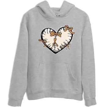 Sneaker match tees – Sneaker Tees To Match Air Jordan 3 Champagne and Oysters Shoes – Heart With Ribbons Tee Heather Grey 2
