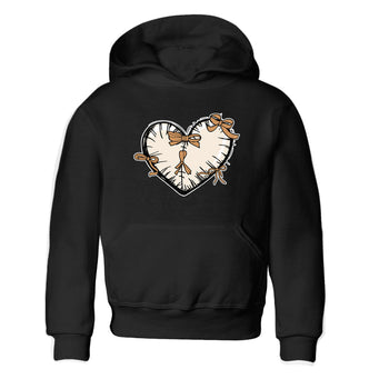 Sneaker match tees – Sneaker Tees To Match Air Jordan 3 Champagne and Oysters Shoes – Heart With Ribbons Kids T-Shirt Black 2