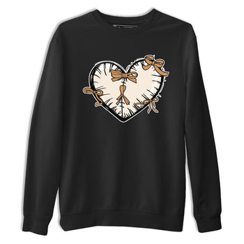 Sneaker match tees – Sneaker Tees To Match Air Jordan 3 Champagne and Oysters Shoes – Heart With Ribbons Tee Black 2