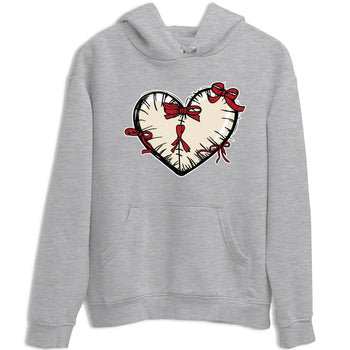 Perfect Valentine's Day Gifts graphic tee  – Graphic Tees To Match Air Jordan 4 Valentines Day – Heart With Ribbons Tee Heather Grey 2