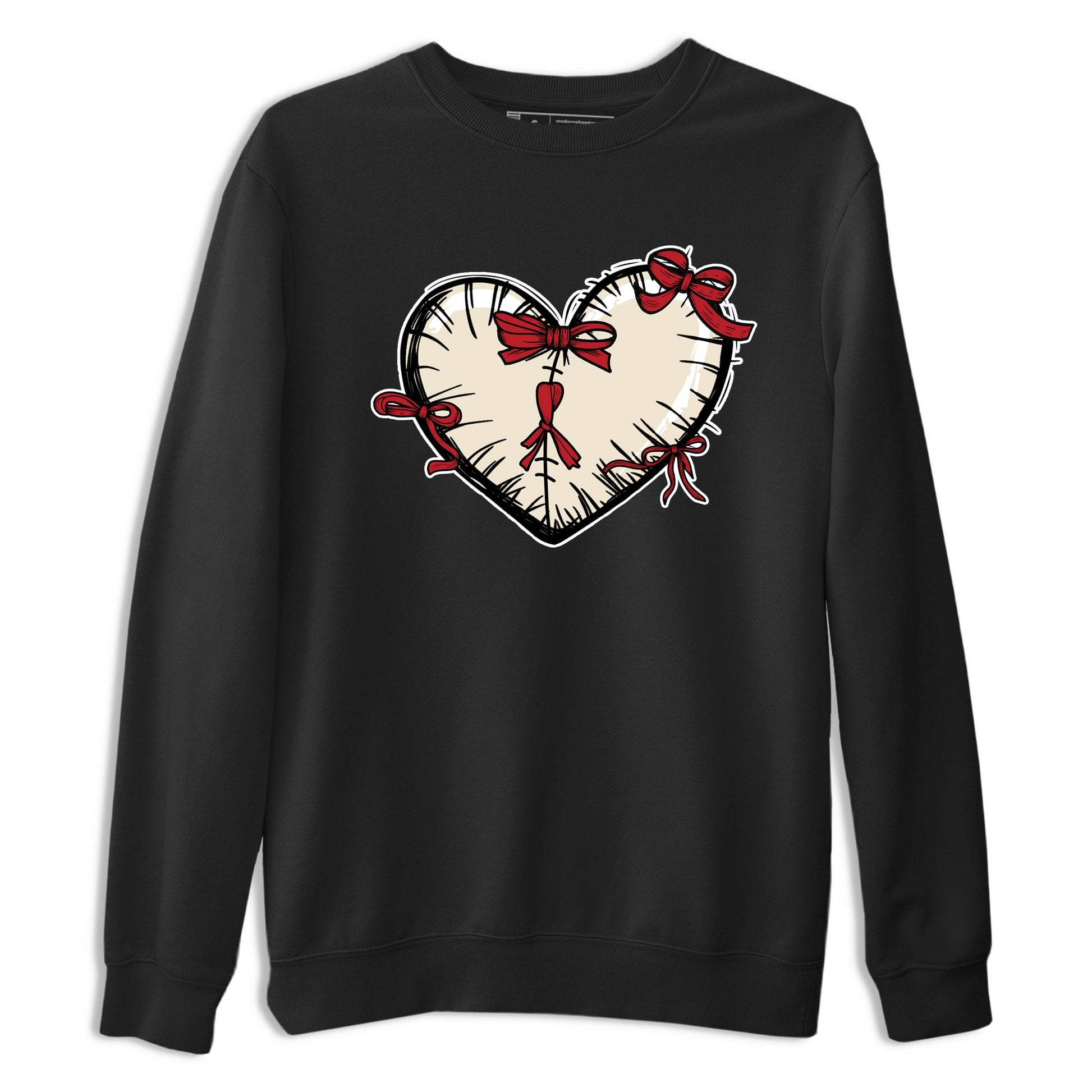 Perfect Valentine's Day Gifts graphic tee  – Graphic Tees To Match Air Jordan 4 Valentines Day – Heart With Ribbons Tee Black 2