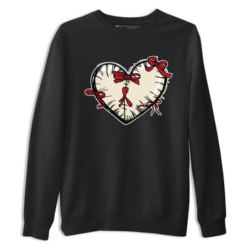 Perfect Valentine's Day Gifts graphic tee  – Graphic Tees To Match Air Jordan 4 Valentines Day – Heart With Ribbons Tee Black 2
