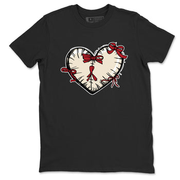 Perfect Valentine's Day Gifts graphic tee  – Graphic Tees To Match Air Jordan 4 Valentines Day – Heart With Ribbons Tee Black 2