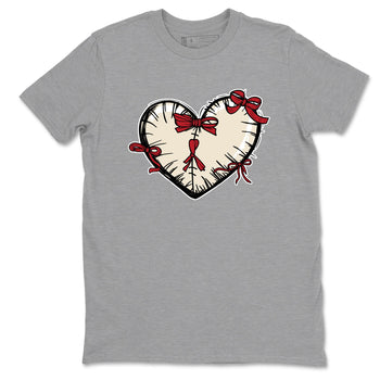 Perfect Valentine's Day Gifts graphic tee  – Graphic Tees To Match Air Jordan 4 Valentines Day – Heart With Ribbons Tee Heather Grey 2