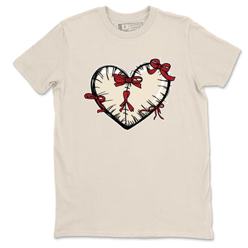 Perfect Valentine's Day Gifts graphic tee  – Graphic Tees To Match Air Jordan 4 Valentines Day – Heart With Ribbons Tee Natural 2