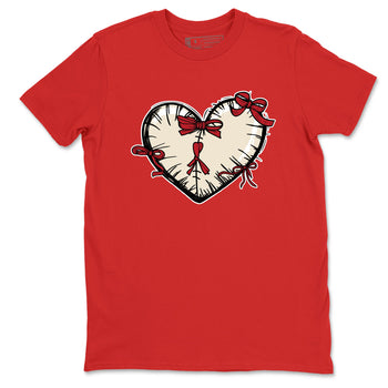 Perfect Valentine's Day Gifts graphic tee  – Graphic Tees To Match Air Jordan 4 Valentines Day – Heart With Ribbons Tee Red 2