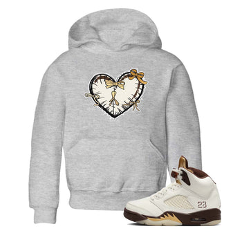5s Golden Ticket shirts to match jordans  Heart With Ribbons shirts to match jordans Air Jordan 5 Golden Ticket match shoes to clothes SNRT Sneaker Tees Youth Baby Heather Grey 1 tee