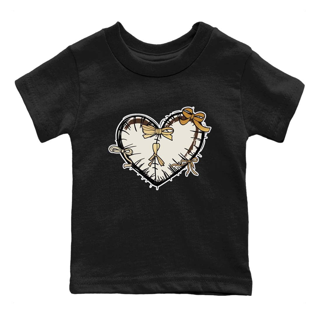 5s Golden Ticket shirts to match jordans  Heart With Ribbons shirts to match jordans Air Jordan 5 Golden Ticket match shoes to clothes SNRT Sneaker Tees Youth Baby Black 2 tee