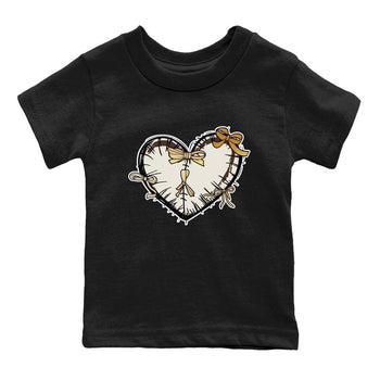 5s Golden Ticket shirts to match jordans  Heart With Ribbons shirts to match jordans Air Jordan 5 Golden Ticket match shoes to clothes SNRT Sneaker Tees Youth Baby Black 2 tee
