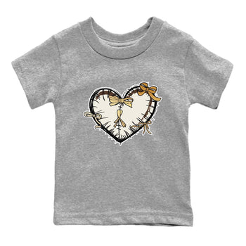 5s Golden Ticket shirts to match jordans  Heart With Ribbons shirts to match jordans Air Jordan 5 Golden Ticket match shoes to clothes SNRT Sneaker Tees Youth Baby Heather Grey 2 tee